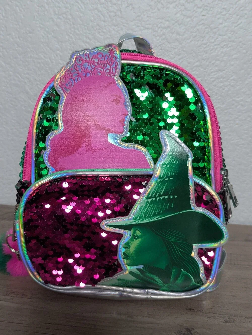 Wicked Movie Micro Mini Sequin Backpack Glinda Elphaba